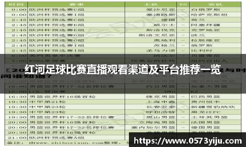 红河足球比赛直播观看渠道及平台推荐一览